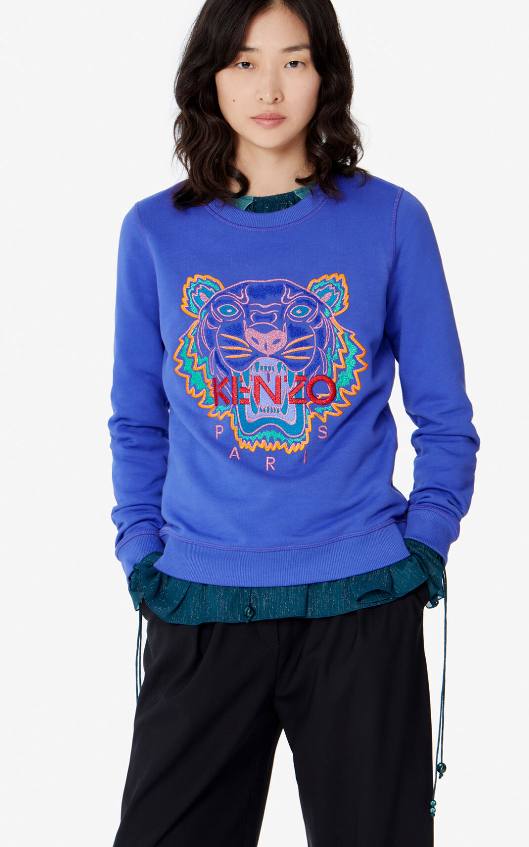 Kenzo Tiger Sudadera Mujer Moradas | 2415038-YJ